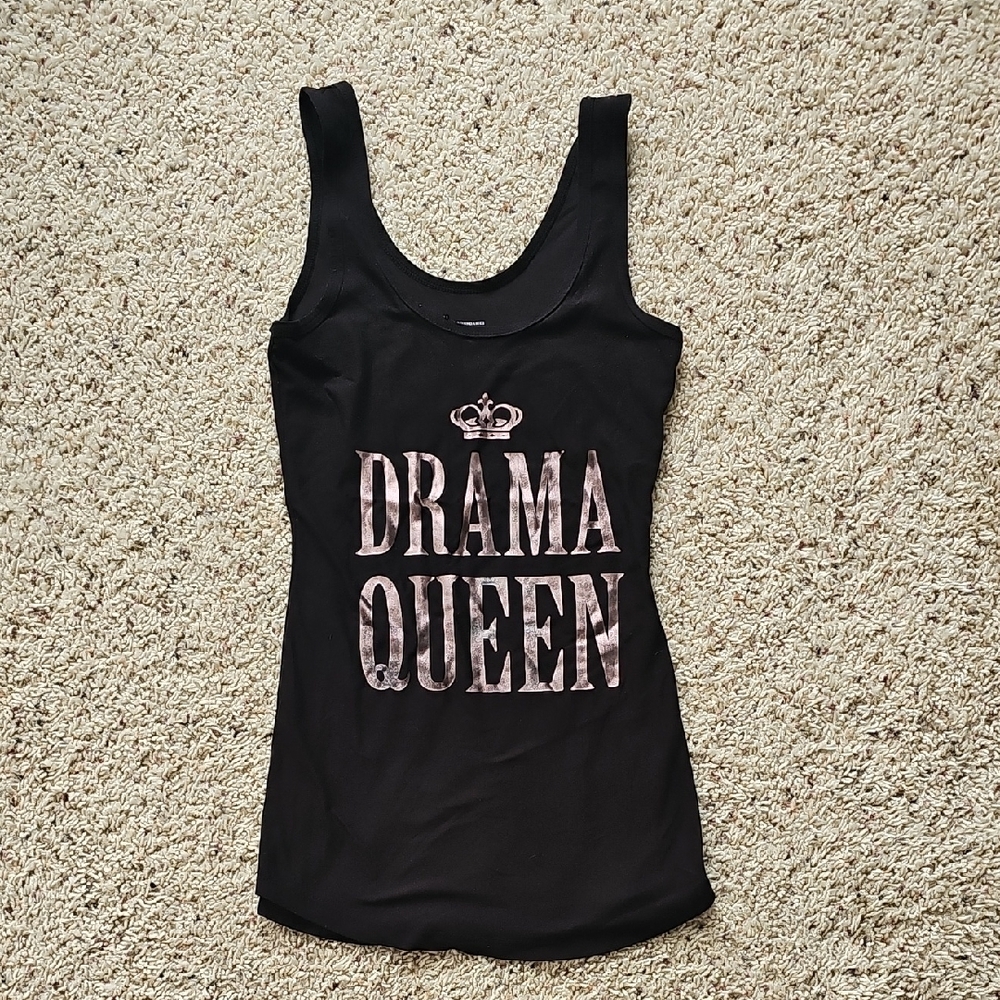 No Boundaries Black Drama Queen Tank Top